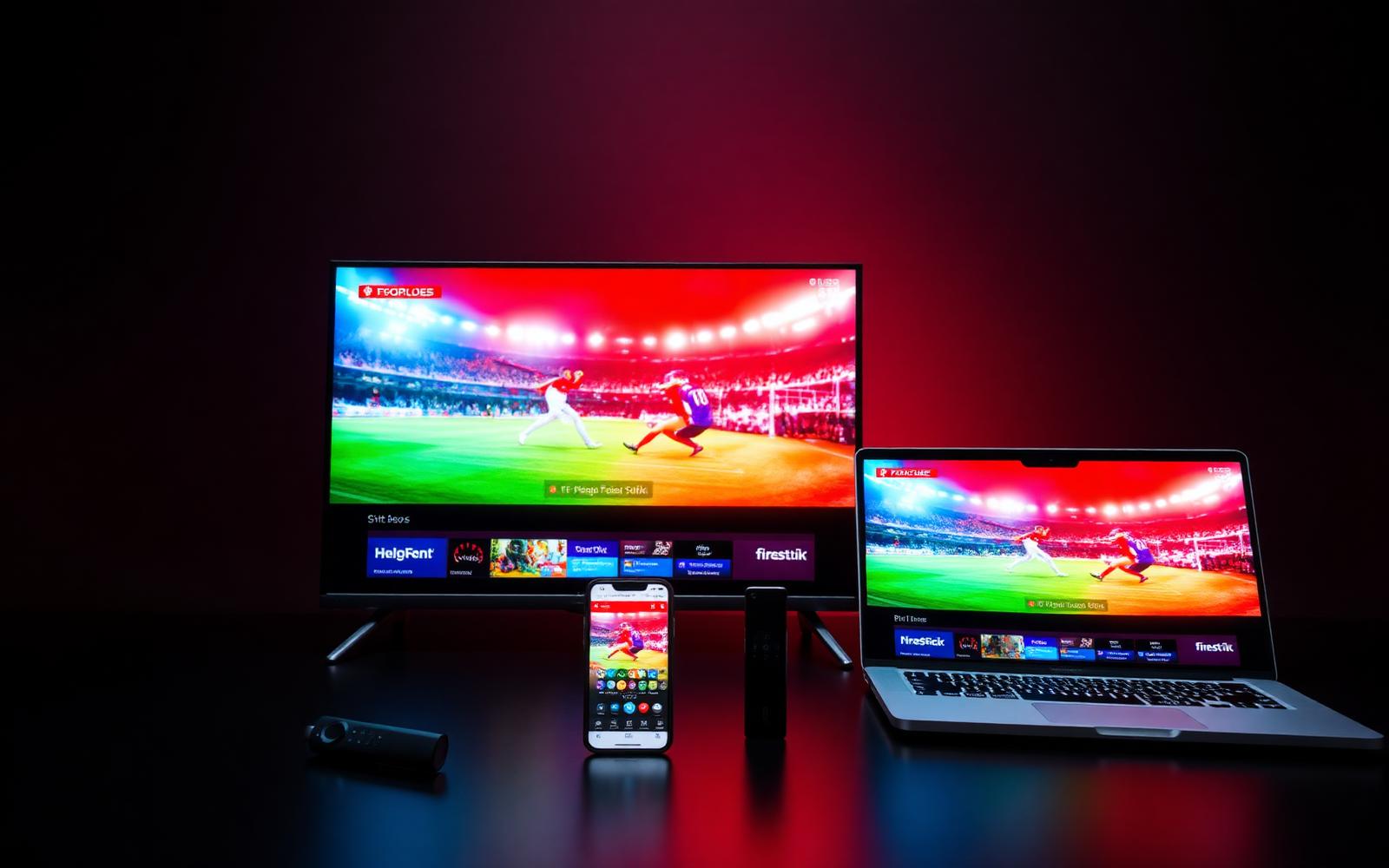 IPTV multi-device support ProStream IPTV running across Smart TV, Firestick, iPhone and Mac